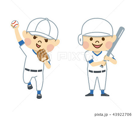 野球をする男性 43922706