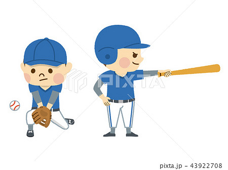 野球をする男性 野球をする男性 43922708