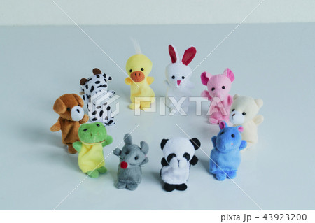 指人形 動物 パペット ぬいぐるみ 仲良し 43923200