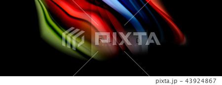 Rainbow fluid abstract shapes, liquid colors design, colorful marble or plastic wavy texture 43924867