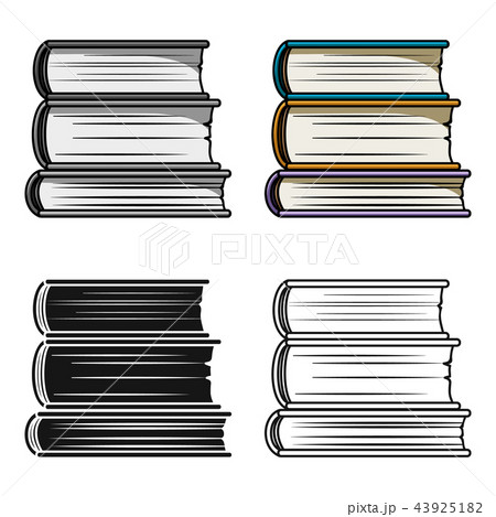 Stack of books icon in cartoon style isolated on white background. Books symbol stock vector 43925182