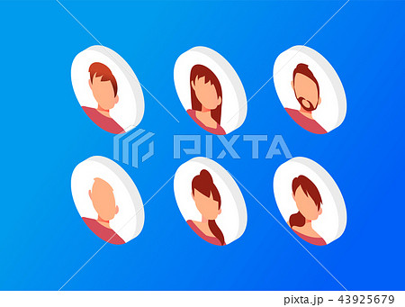 3d vector colorful illustration set.  43925679