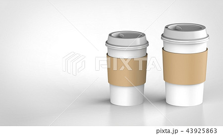 コーヒーカップ ラージとミディアム ロゴなしスリーブ 右 コーヒーカップ ラージとミディアム ロゴなしスリーブ 右 43925863