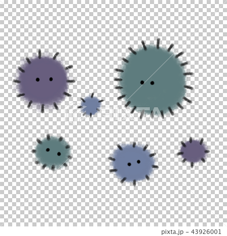 汚れた ホコリ カビ ウイルス ゴミのイラスト素材