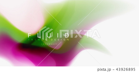 Color flowing wave, trendy liquid design template 43926895