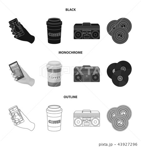 Hipster, fashion, style, subculture .Hipster style set collection icons in black,monochrome,outline 43927296