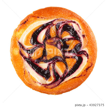 Homemade pie isolated on white background. Top view. Flat lay 43927375