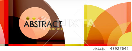 Abstract background - multicolored circles, trendy minimal geometric design 43927642
