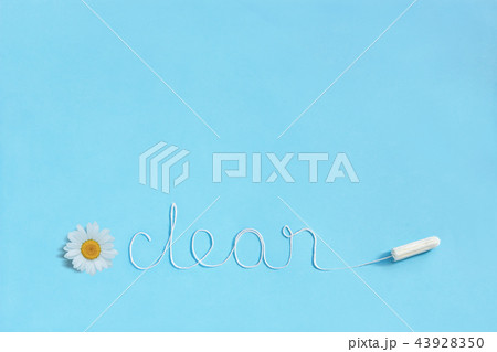 Word CLEAN white thread hygienic tampon chamomile  43928350