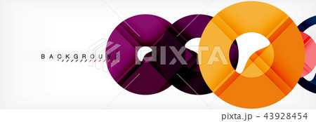 Colorful rings on grey background, modern geometric pattern design. Vector business or technology Colorful rings on grey background, modern geometric pattern design. Vector business or technology 43928454
