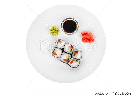 Sushi, rolls on a white isolated background 43929058