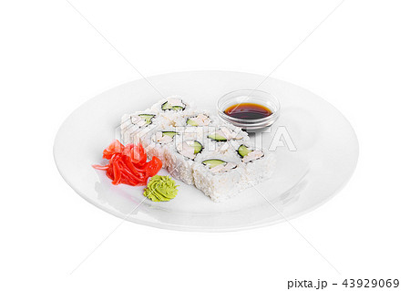 Sushi, rolls on a white isolated background Sushi, rolls on a white isolated background 43929069
