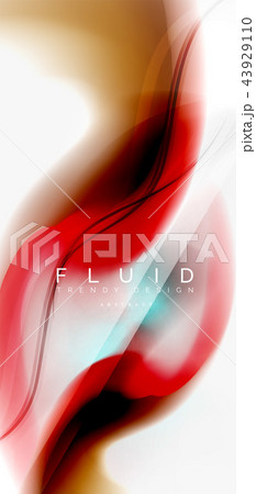 Mixing liquid color flow abstract background. Trendy abstract layout template for business or 43929110