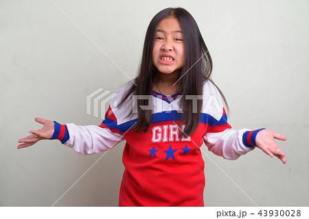 Portrait of young cute Asian girl wearing stylish clothes 43930028