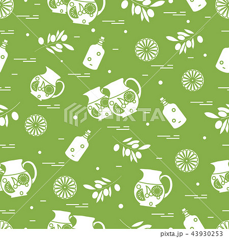 Cute seamless pattern with pitcher of sangria, Cute seamless pattern with pitcher of sangria, 43930253