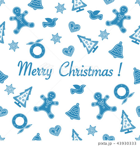 Seamless pattern with christmas, new year symbols 43930333