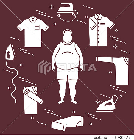 Fat man, irons and different clothes Fat man, irons and different clothes 43930527