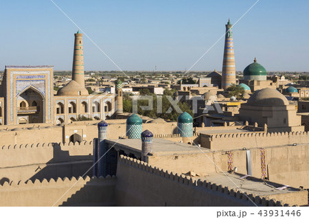 Panoramic view of the main monuments of Khiva Panoramic view of the main monuments of Khiva 43931446