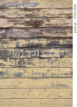 Wall of old wooden planks. Wooden background 43931665