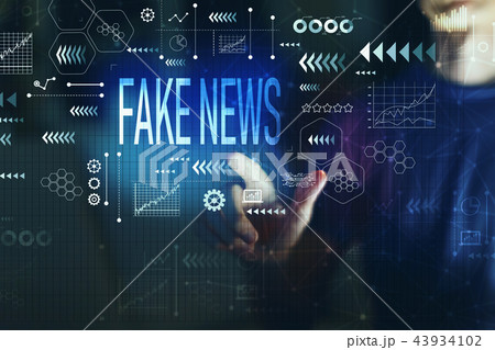 Fake news with young man 43934102