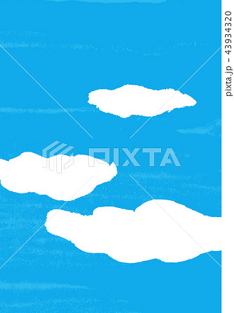 空　雲　背景　水彩　 43934320