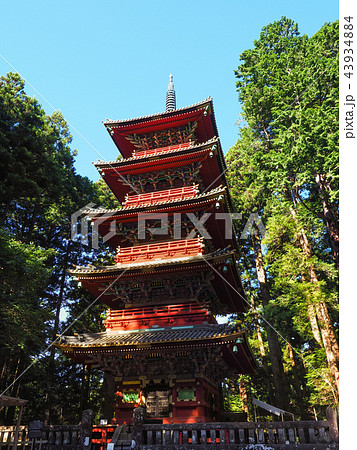 東照宮五重塔 日光の写真素材