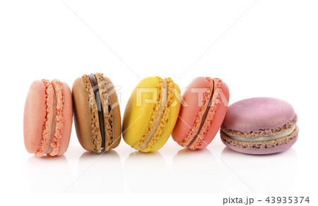 Colorful macaroons isolate on white background. Colorful macaroons isolate on white background. 43935374