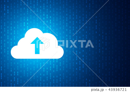 Technology cloud icon , Blue speed digital pattern 43936721