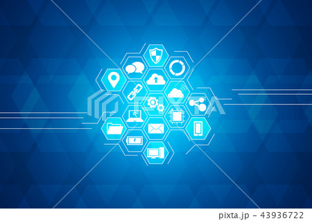 Technology icons concept , hexagon integrated Technology icons concept , hexagon integrated 43936722
