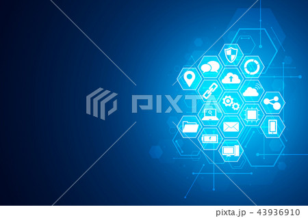 Technology icons concept , hexagon integrated 43936910