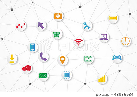 Technology icon , abstract polygonal shape 43936934