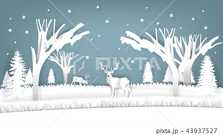illustration vector design concept of winter scene illustration vector design concept of winter scene 43937527