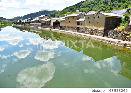 佐用町　平福宿の川端風景 43938046