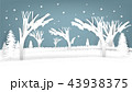 graphic design of winter scene in paper art 43938375