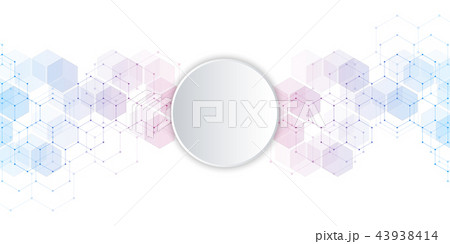 Medical background from hexagons pattern. Geometric elements of design for modern communications 43938414