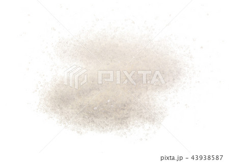 Heap of granulated sugar isolated on white background. Top view. Flat lay Heap of granulated sugar isolated on white background. Top view. Flat lay 43938587