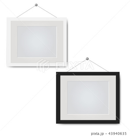 Picture Frame Set Isolated White Background 43940635