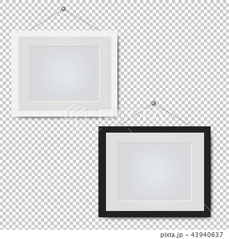 Picture Frame Set Isolated Transparent Background 43940637
