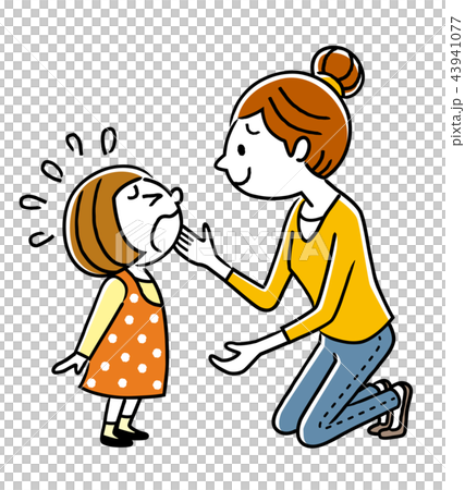 哭泣的孩子和母親 43941077