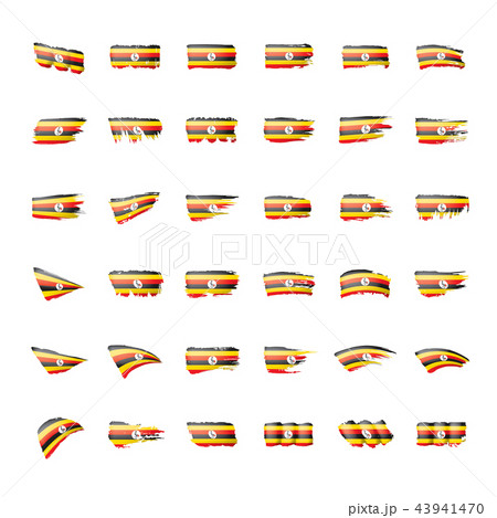 Uganda flag, vector illustration on a white background. 43941470