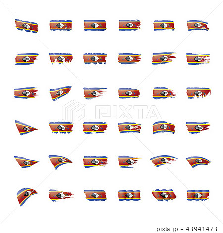 Swaziland flag, vector illustration on a white background. Swaziland flag, vector illustration on a white background. 43941473