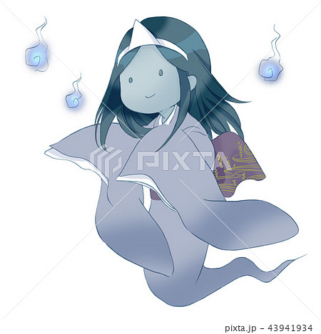 Ghost Illustration Female Kimono Old Fashioned Stock Illustration