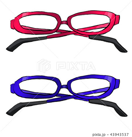 眼鏡 めがね メガネ イラストのイラスト素材