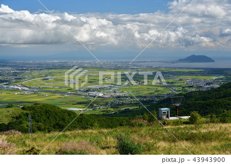 北海道北斗市きじひき高原から大野平野の秋の風景を撮影 43943900