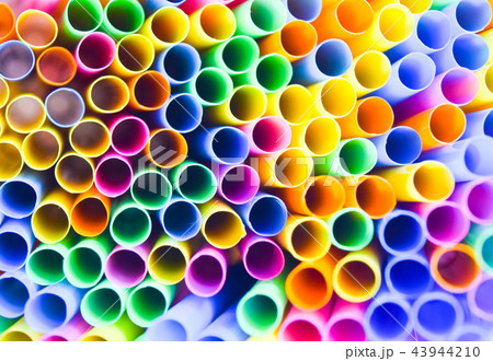 Colorful drinking straws 43944210