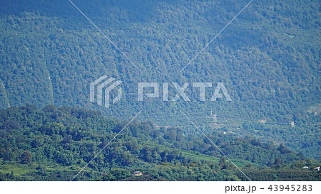 beautiful view of the mountains, clouds, town 43945283