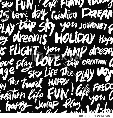 Vector pattern hand drawn word and calligraphy. Vector pattern hand drawn word and calligraphy. 43948780