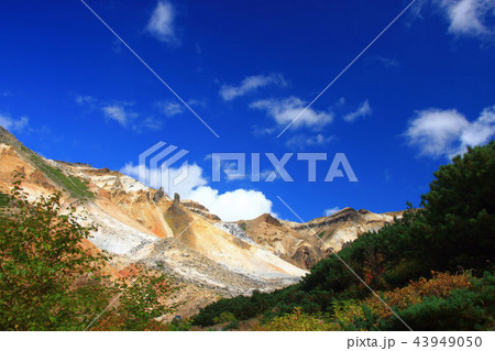 秋の十勝岳連峰安政火口 秋の十勝岳連峰安政火口 43949050