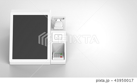 Posレジ 購入者側 正面 左のイラスト素材 Posレジ 購入者側 正面 左のイラスト素材