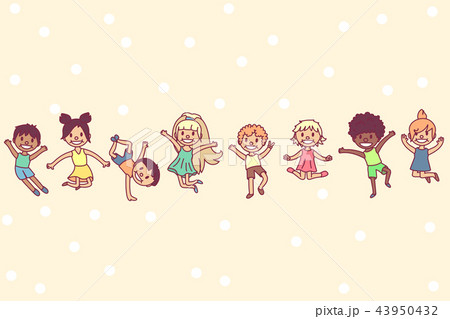 vector playing kids background vector playing kids background 43950432